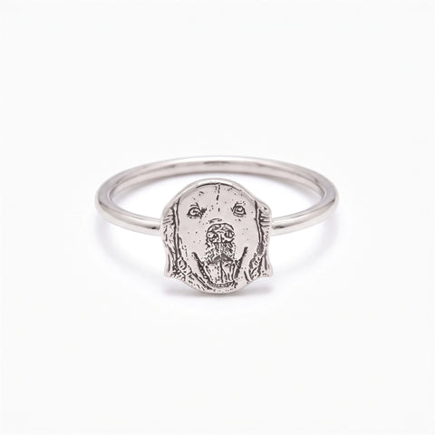 Pet Portrait Ring with Photo Engraving