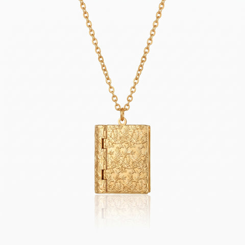 Personalized Photo Album Locket Necklace with Engraving