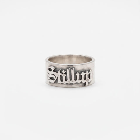 Custom Name Old English Gothic Ring