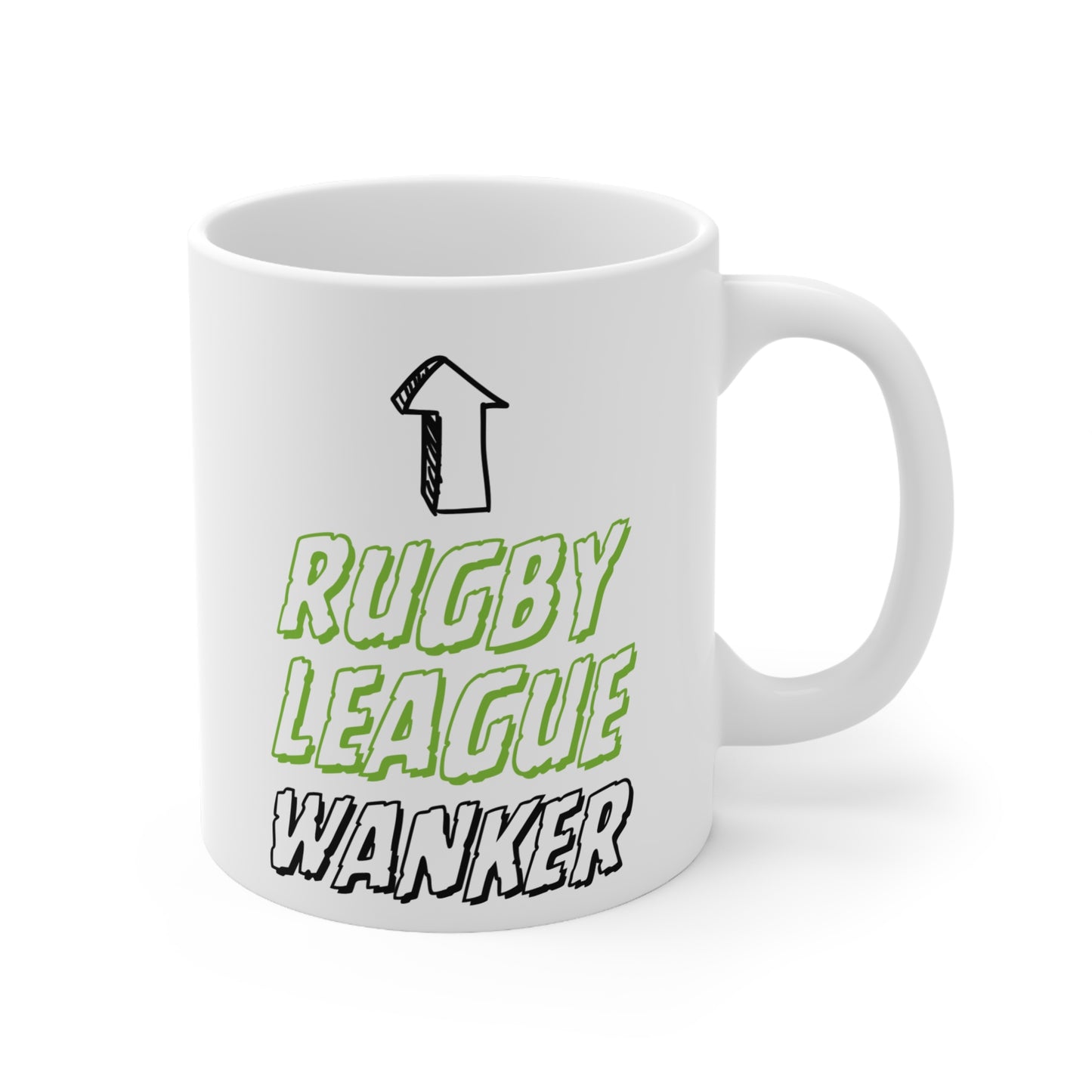 Rugby League Wanker Quote 11oz Ceramic Mug