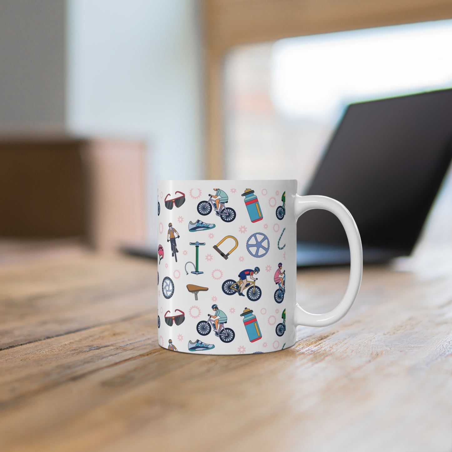 Biking Inspired Print 11oz Ceramic Mug