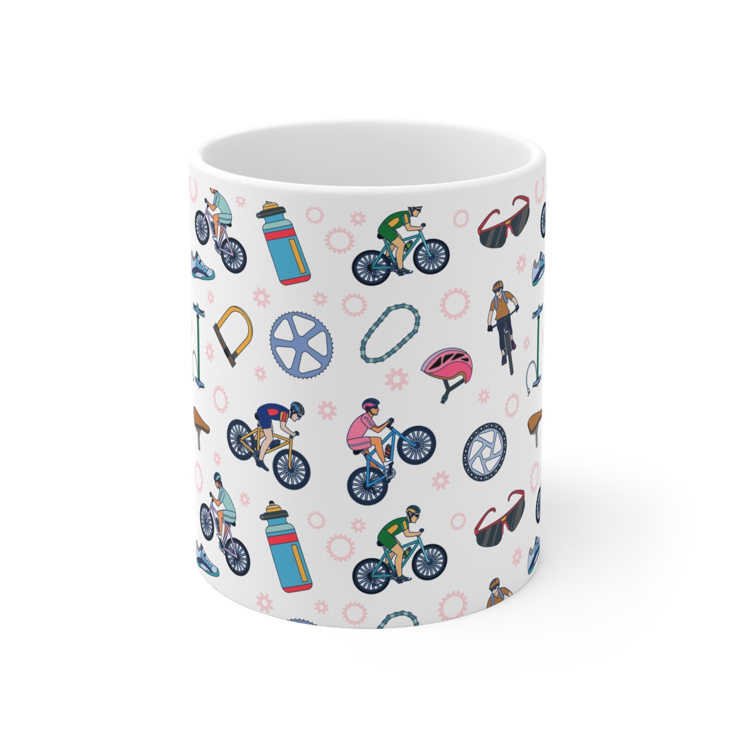 Biking Inspired Print 11oz Ceramic Mug