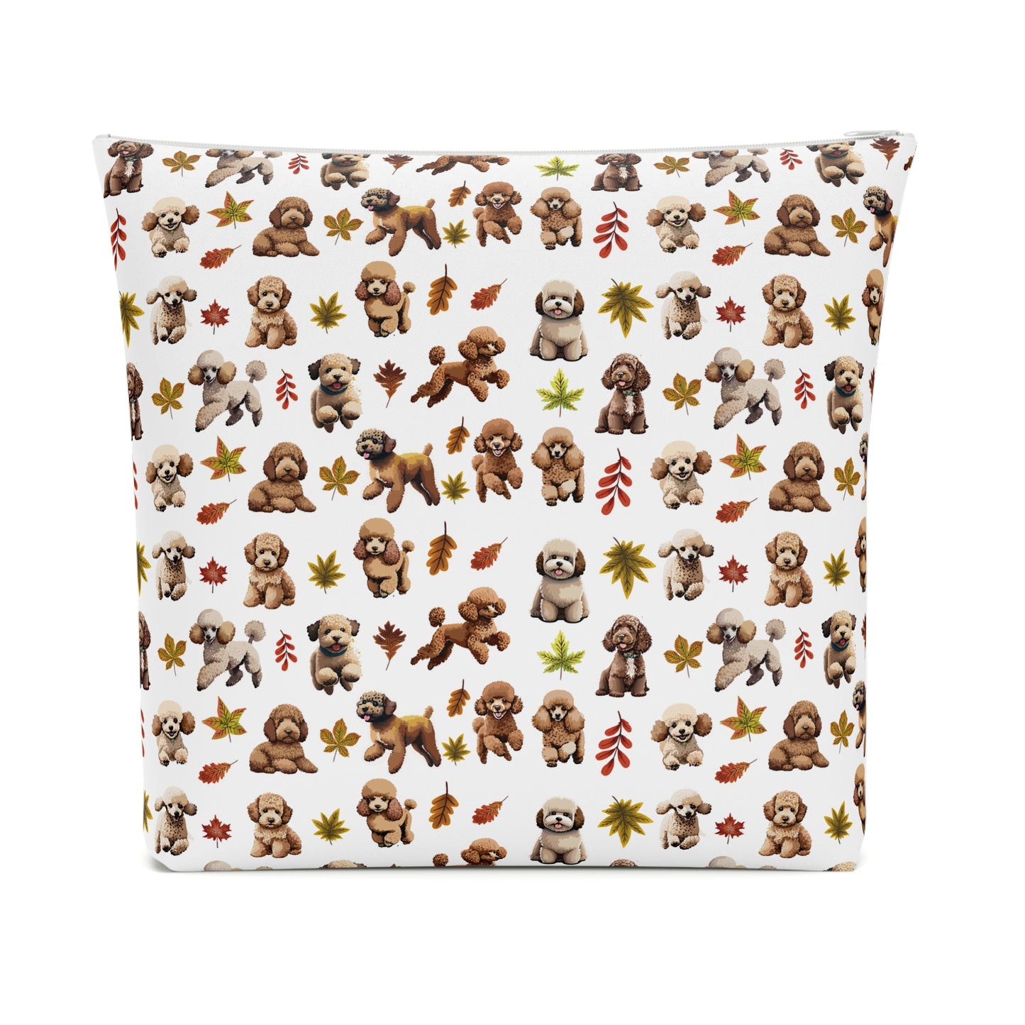 Poodle Print Cotton Cosmetic Bag/Makeup Travel Pouch