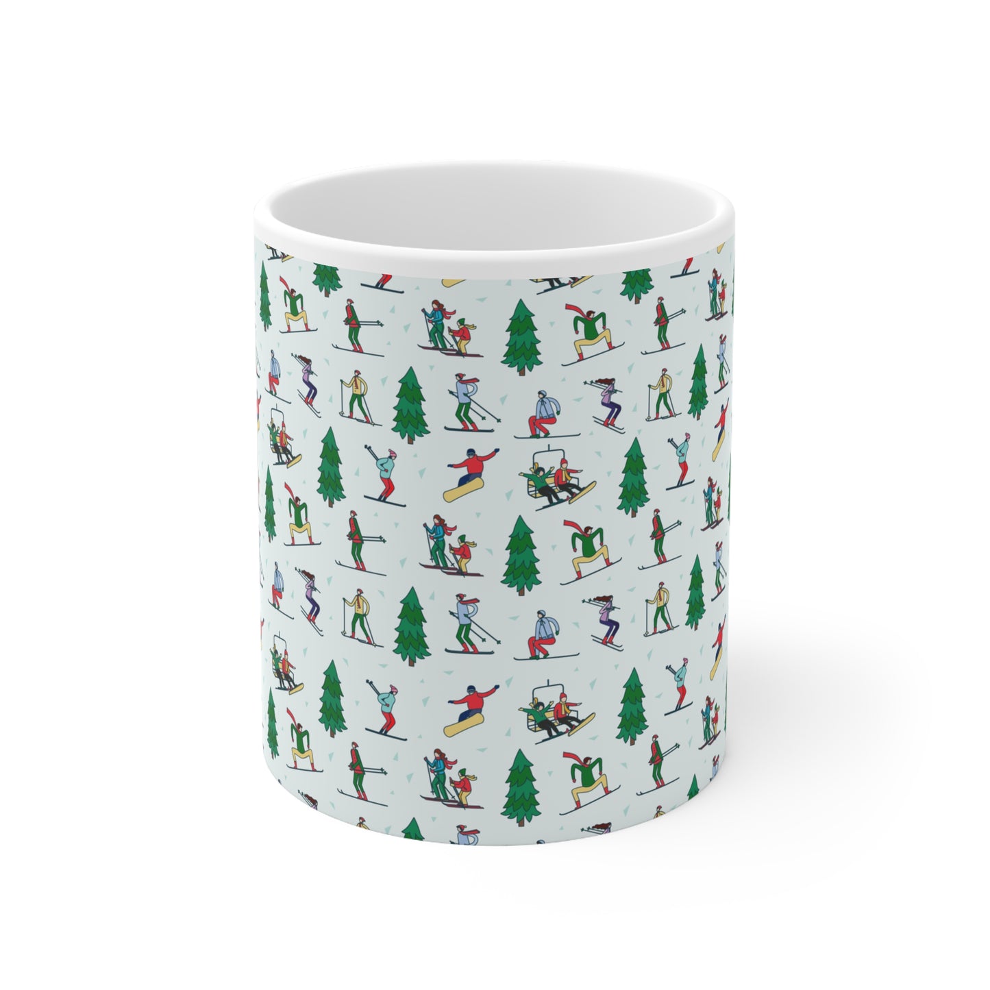 Ski Themed Landscape 11oz Ceramic Mug