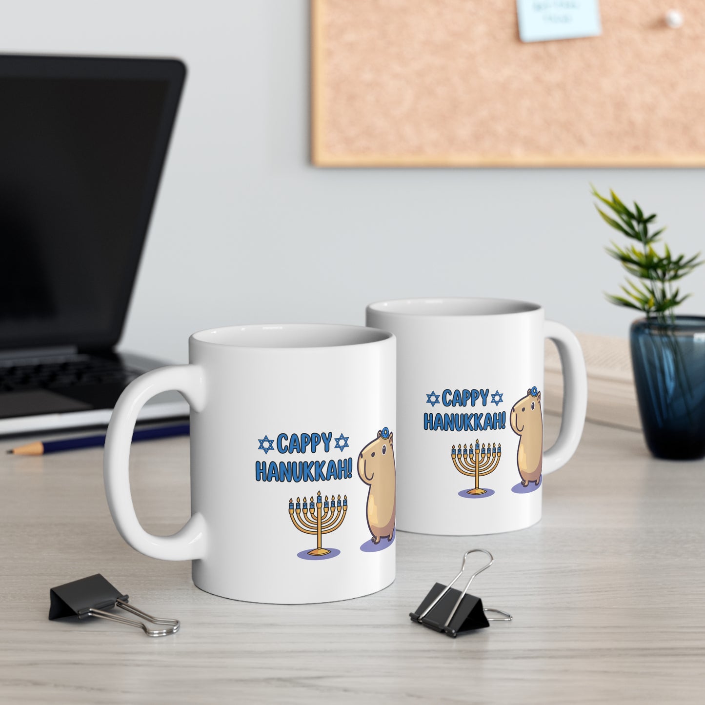 Cappy Hanukkah Capybara 11oz Ceramic Mug
