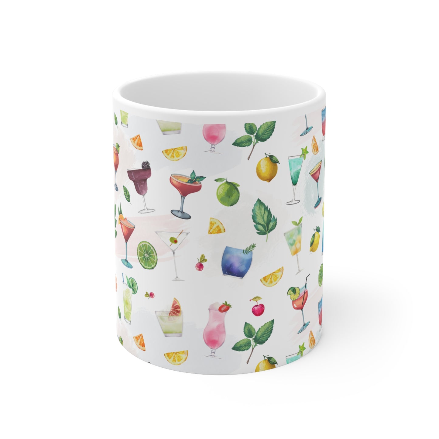 Cocktail Watercolor Print 11oz Ceramic Mug