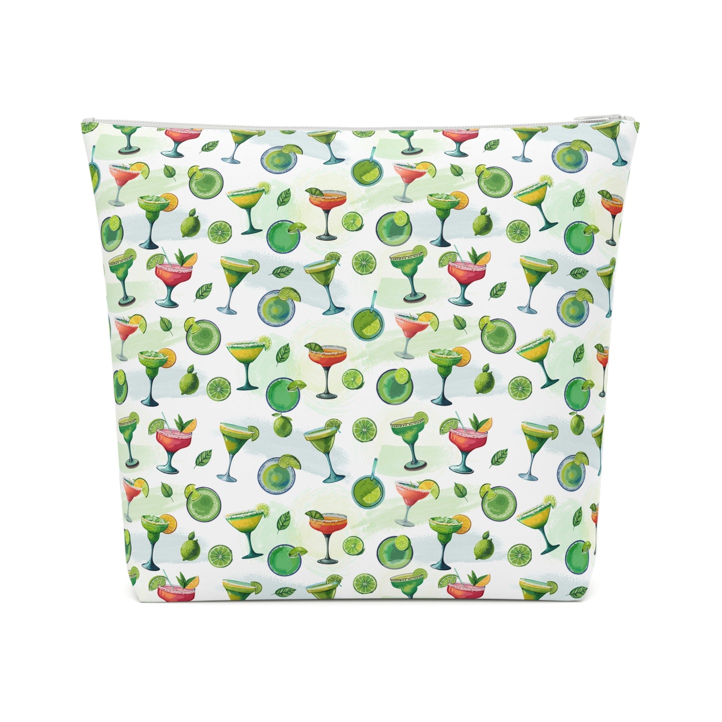 Margarita Cocktail Print Cotton Cosmetic Bag/Makeup Travel Pouch