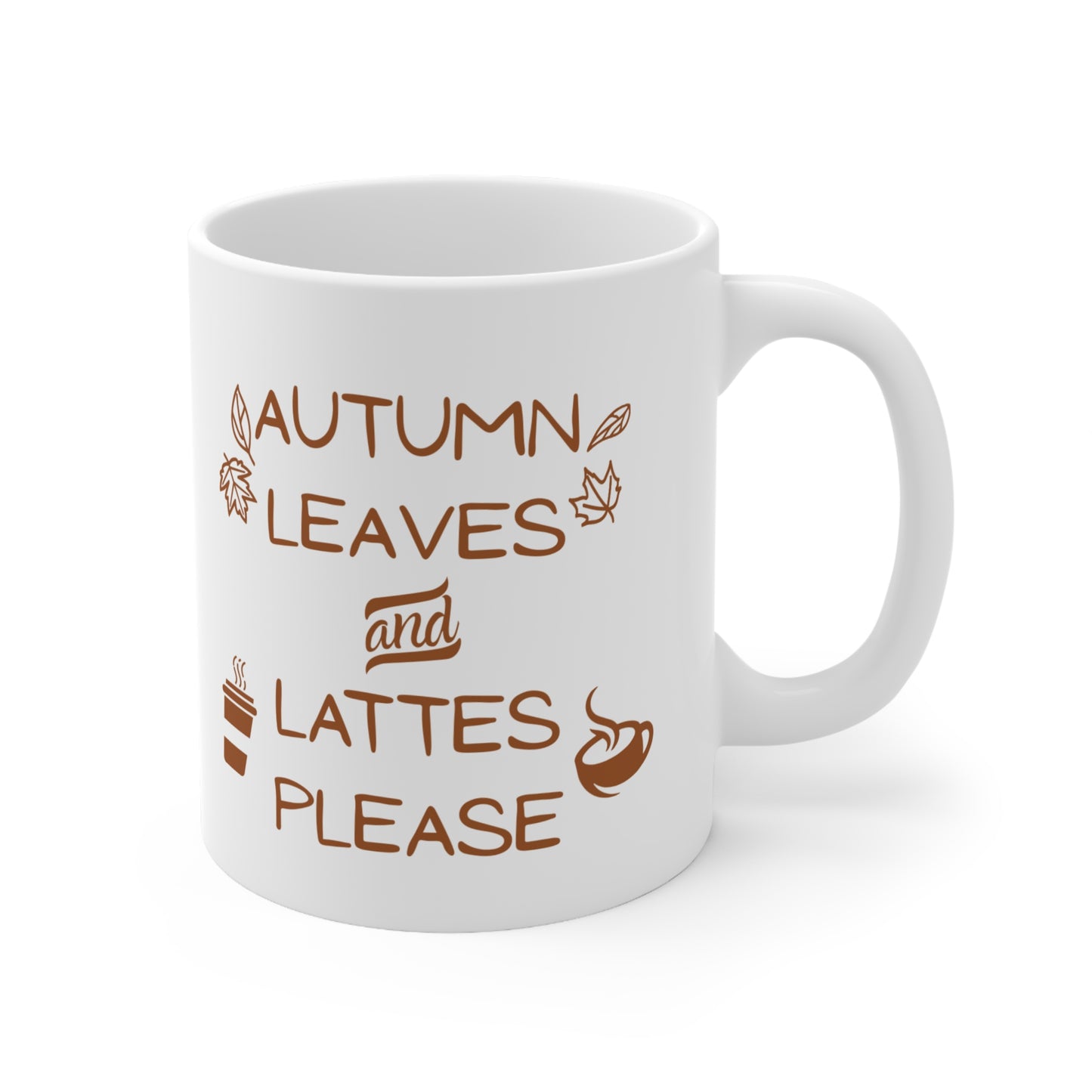 'Autumn Leaves & Lattes Please' 11oz Ceramic Mug
