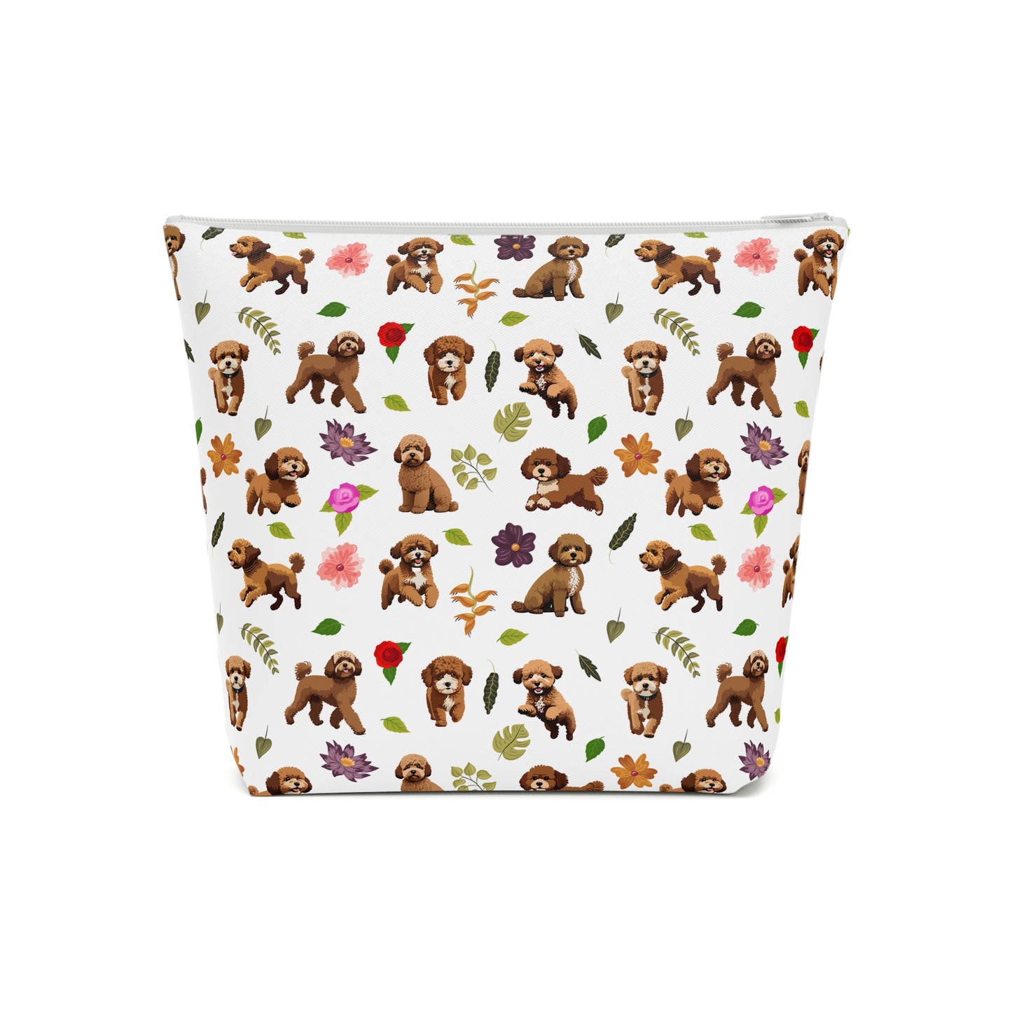 Cavapoo Print Cotton Cosmetic Bag/Makeup Organizer/Travel Pouch