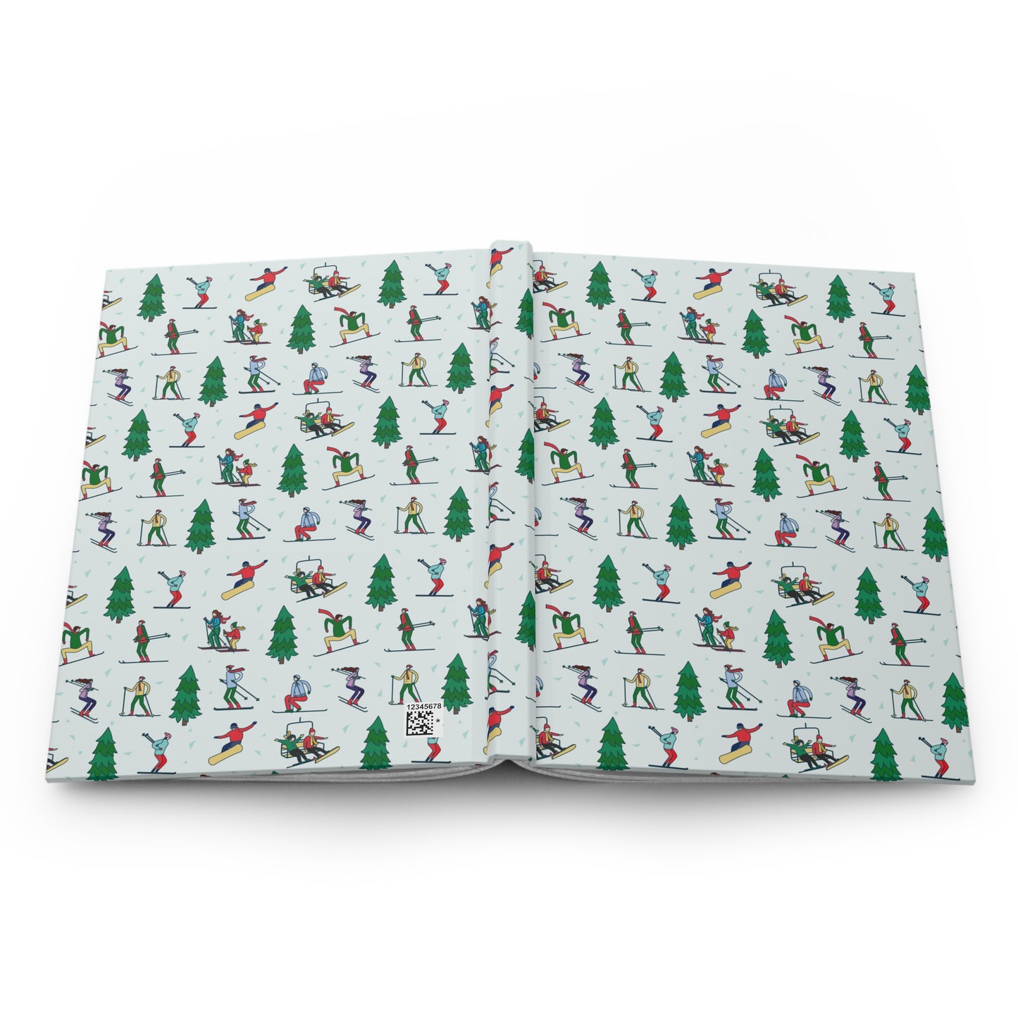 Ski Landscape Print Hard Cover Notebook Journal