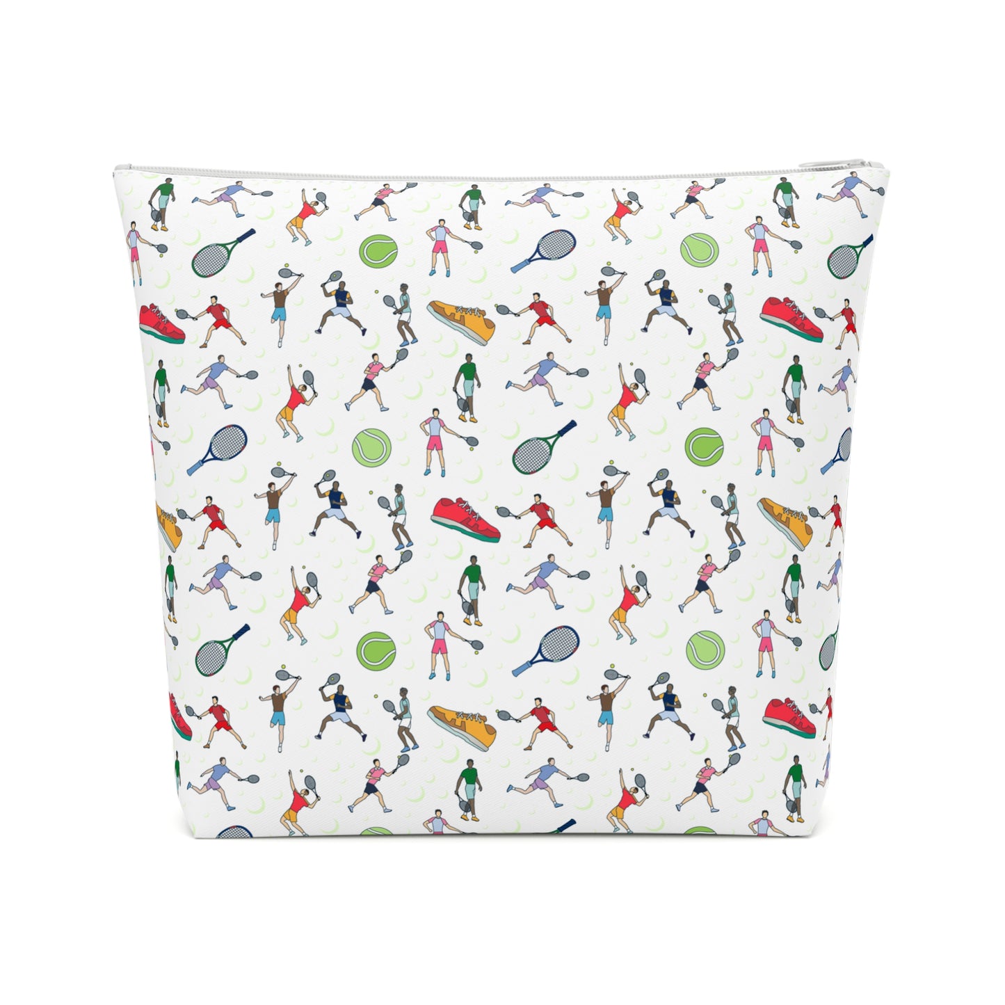 Tennis Print Cotton Cosmetic Bag/Makeup Organizer & Travel Pouch