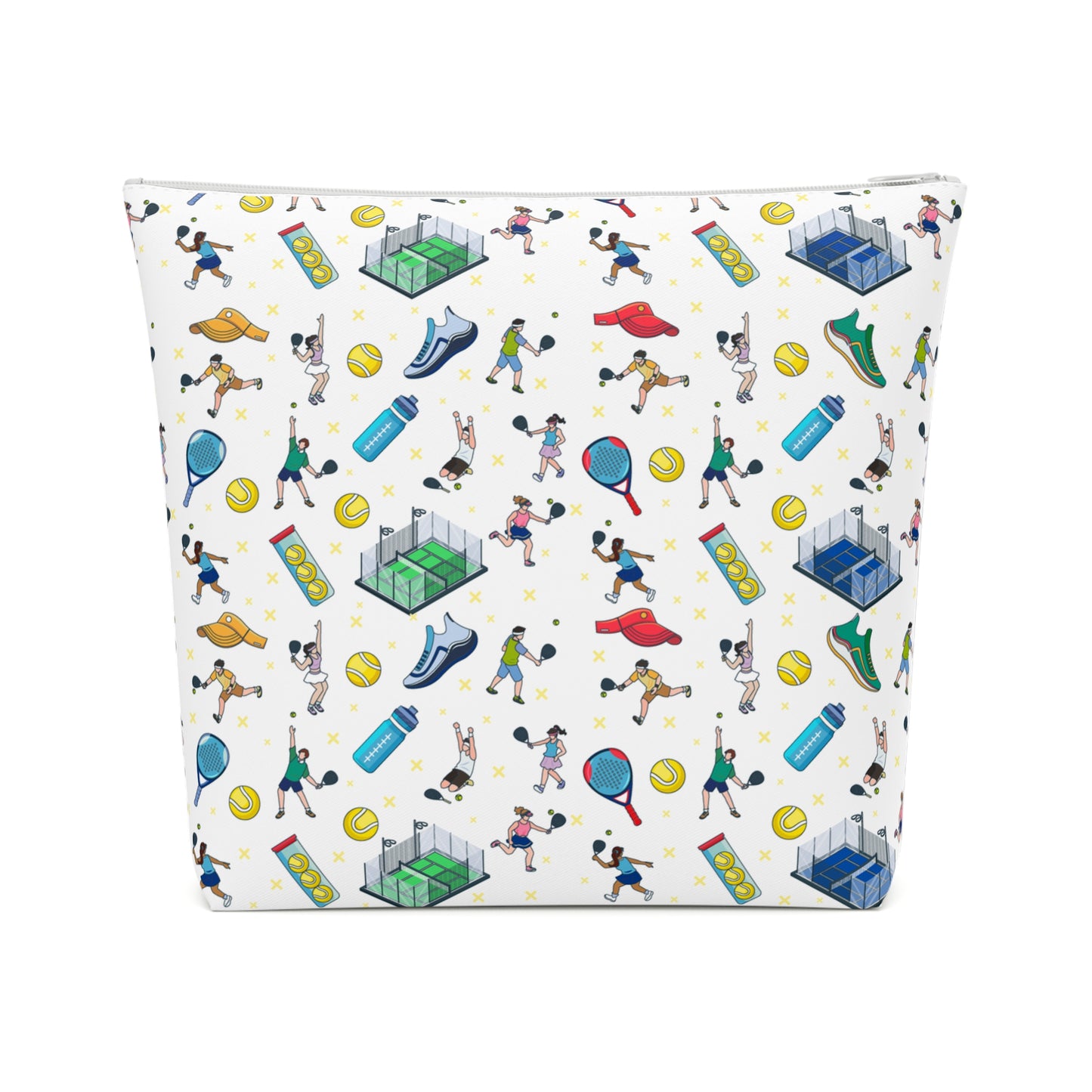 Padel Print Cotton Cosmetic Bag/Makeup Organizer & Travel Pouch