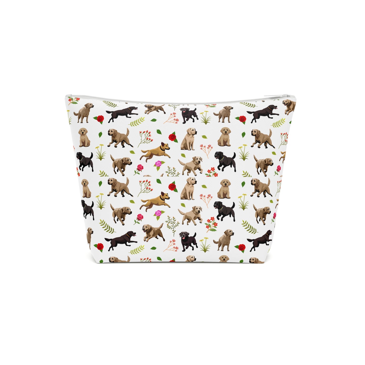 Labrador Print Cotton Cosmetic Bag/Makeup Organizer & Toiletry Bag