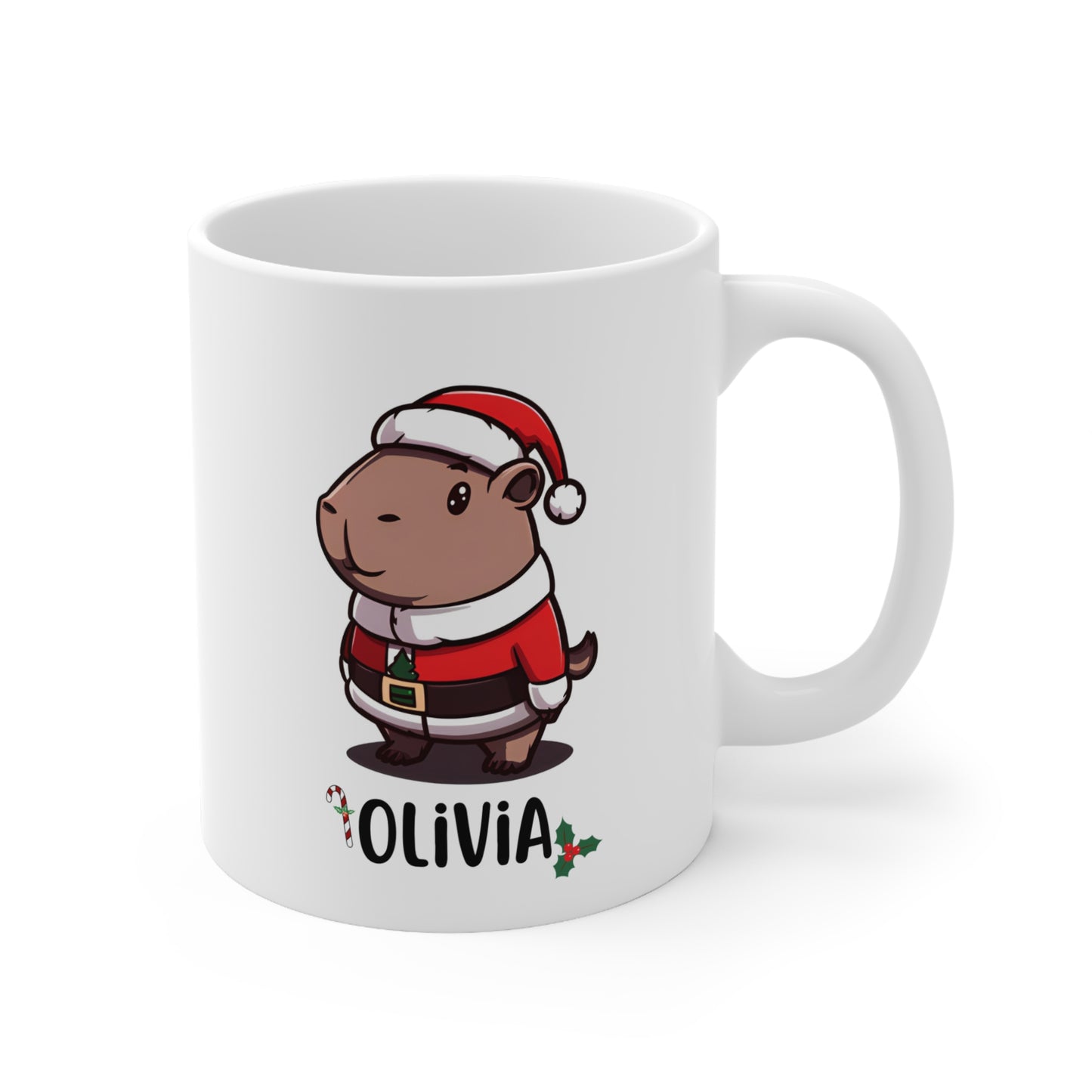 Christmas Santa Claus Capybara 11oz Ceramic Mug