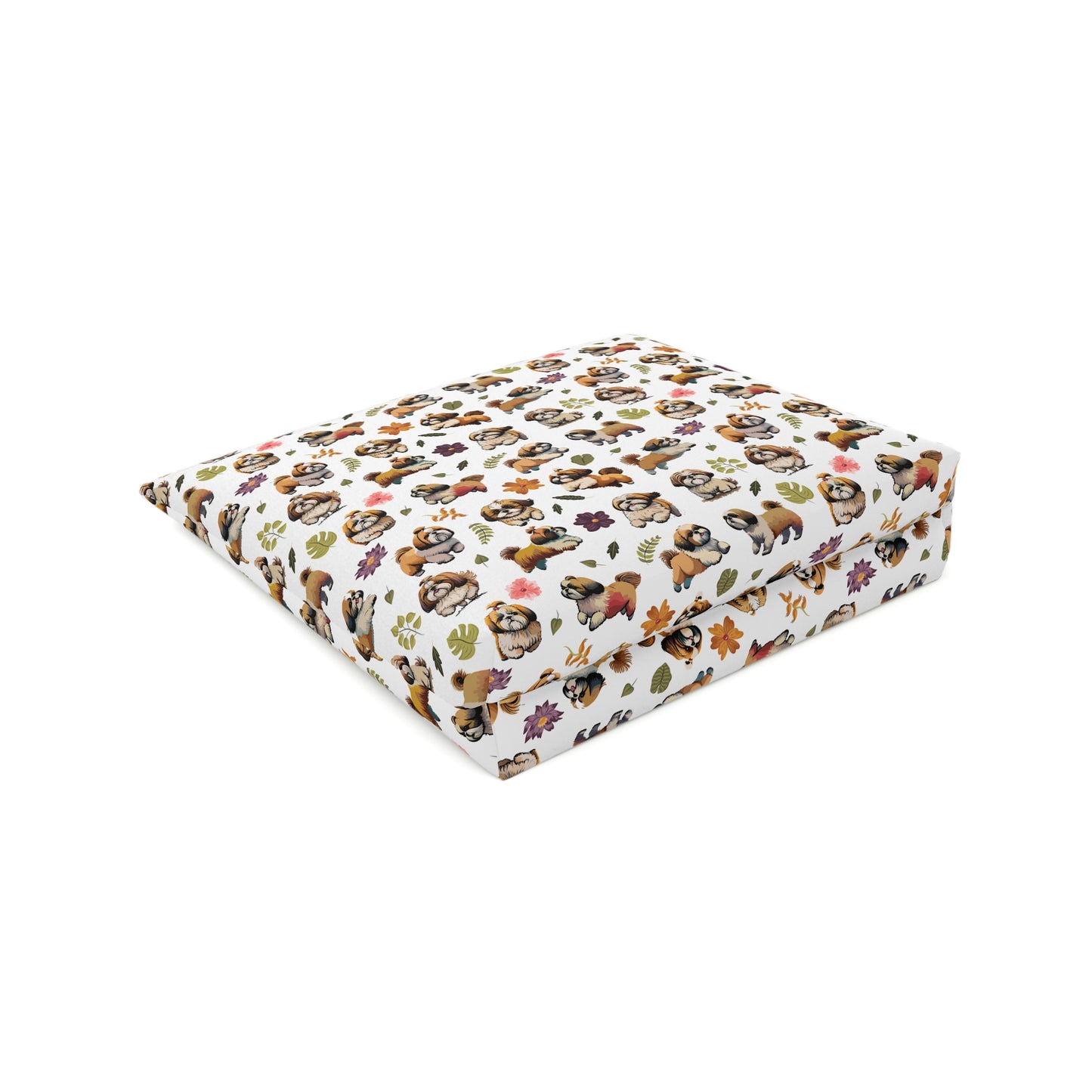 Shih Tzu Print Cotton Cosmetic Bag/Makeup Travel Pouch