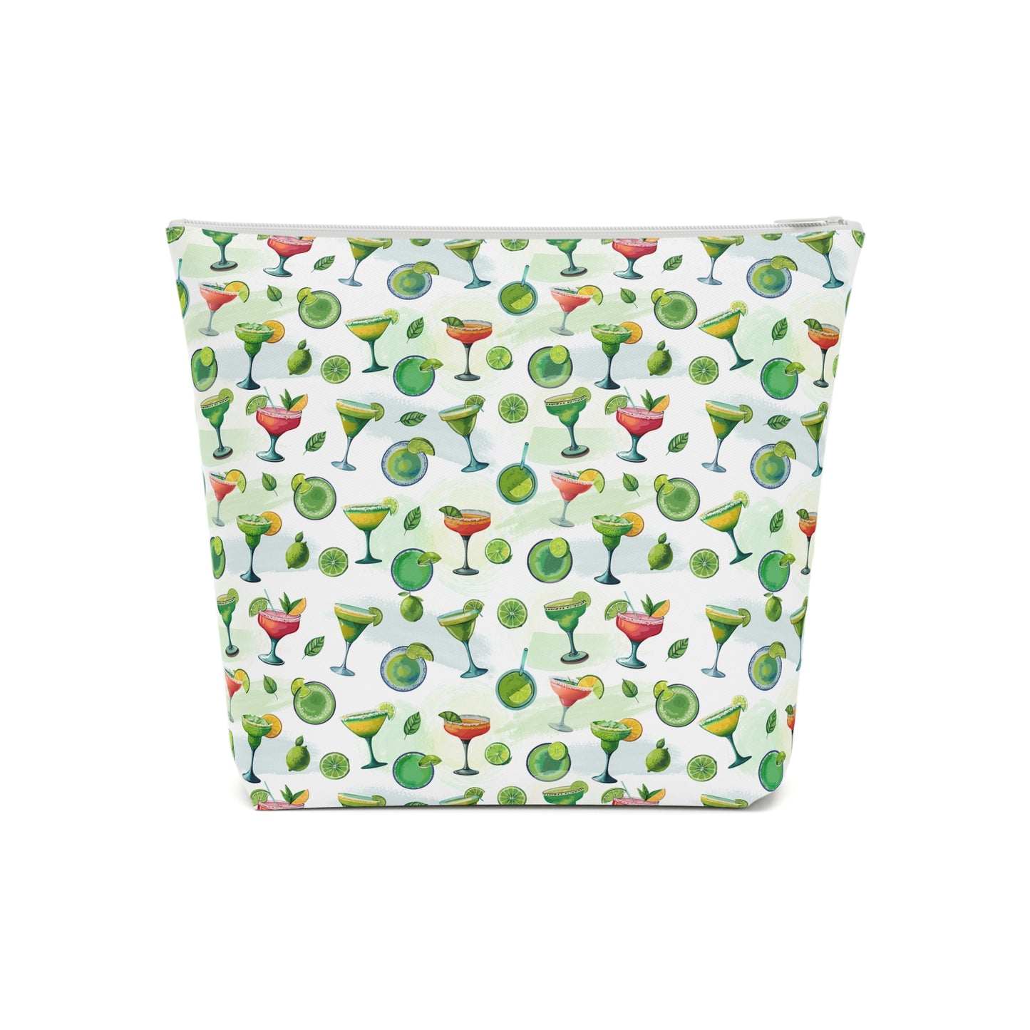 Margarita Cocktail Print Cotton Cosmetic Bag/Makeup Travel Pouch