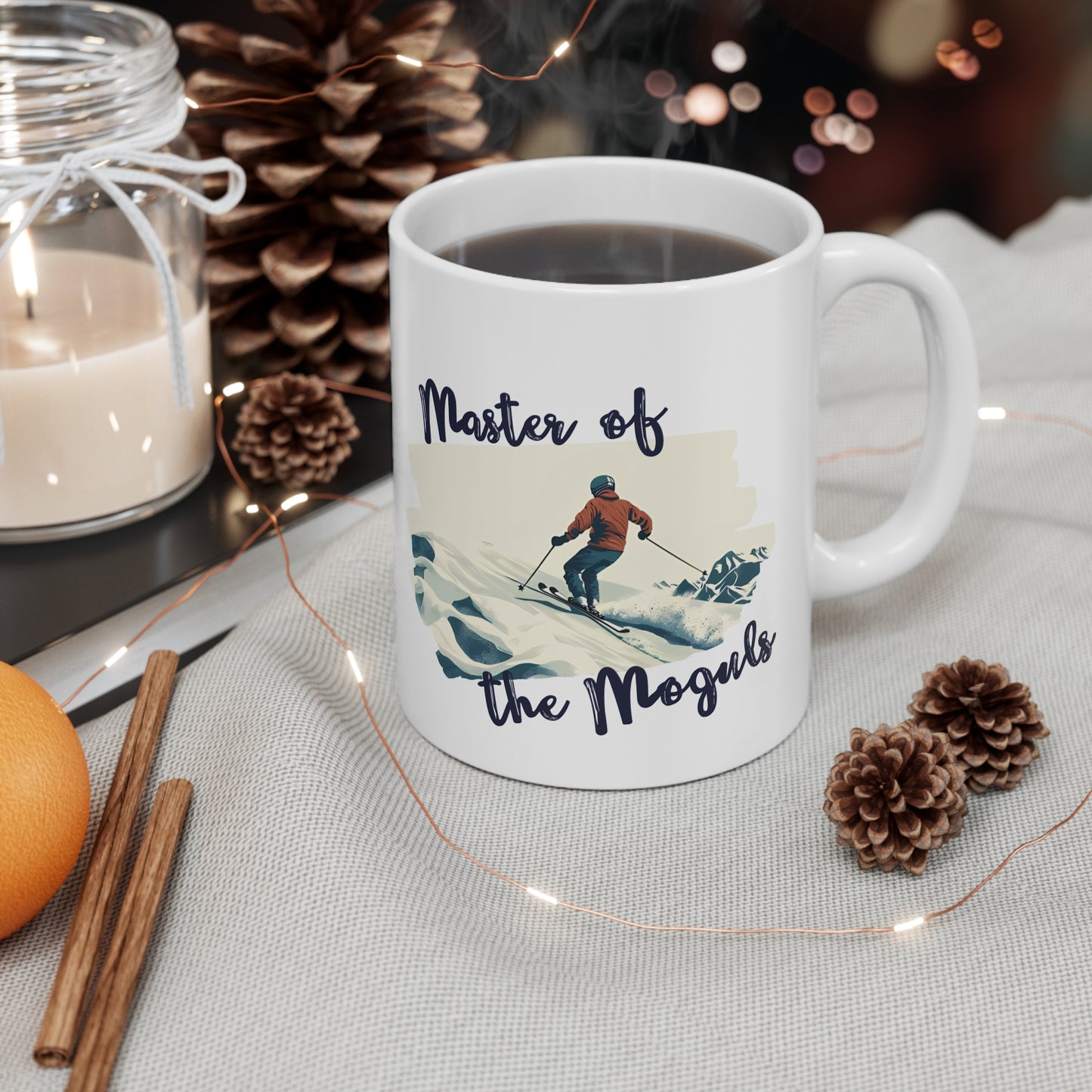Master of the Moguls Ski Themed 11oz Ceramic Mug