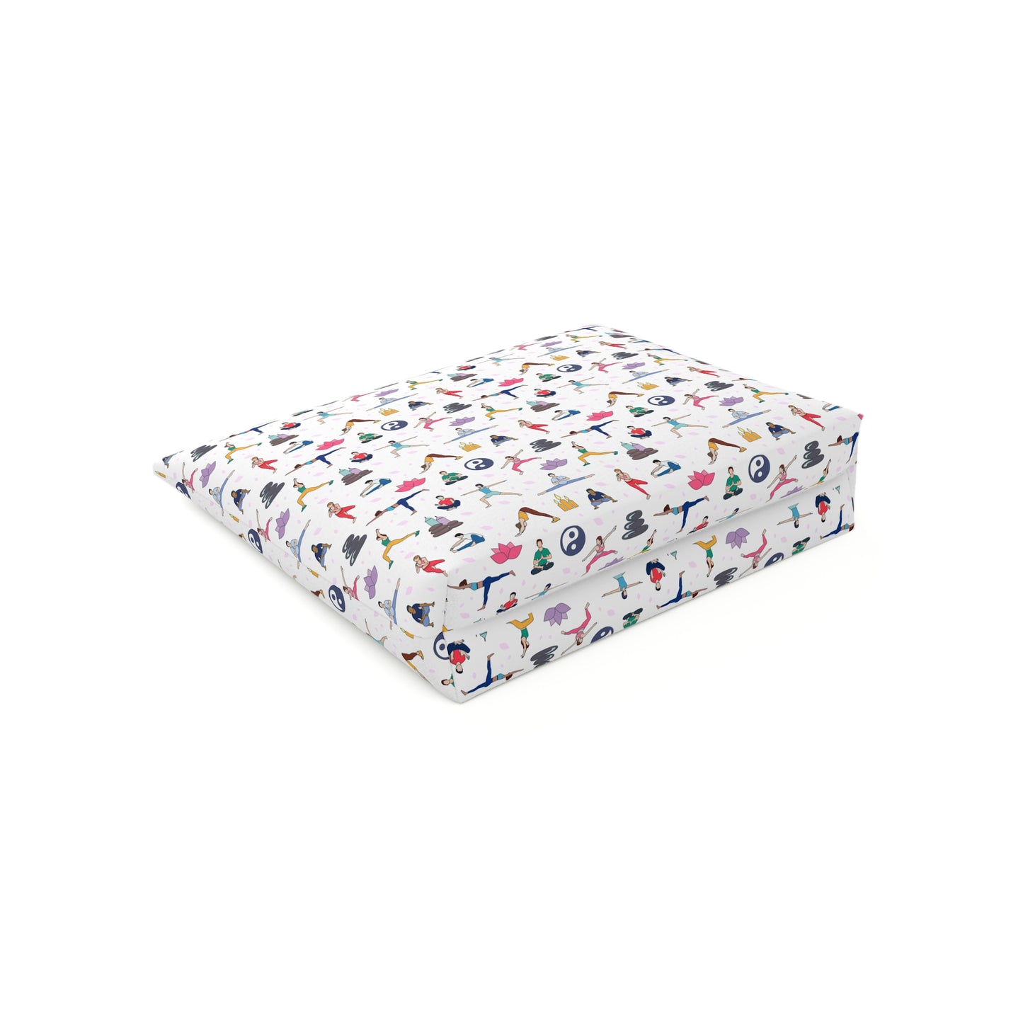 Yoga Print Cotton Cosmetic Bag/Makeup Organizer & Travel Pouch