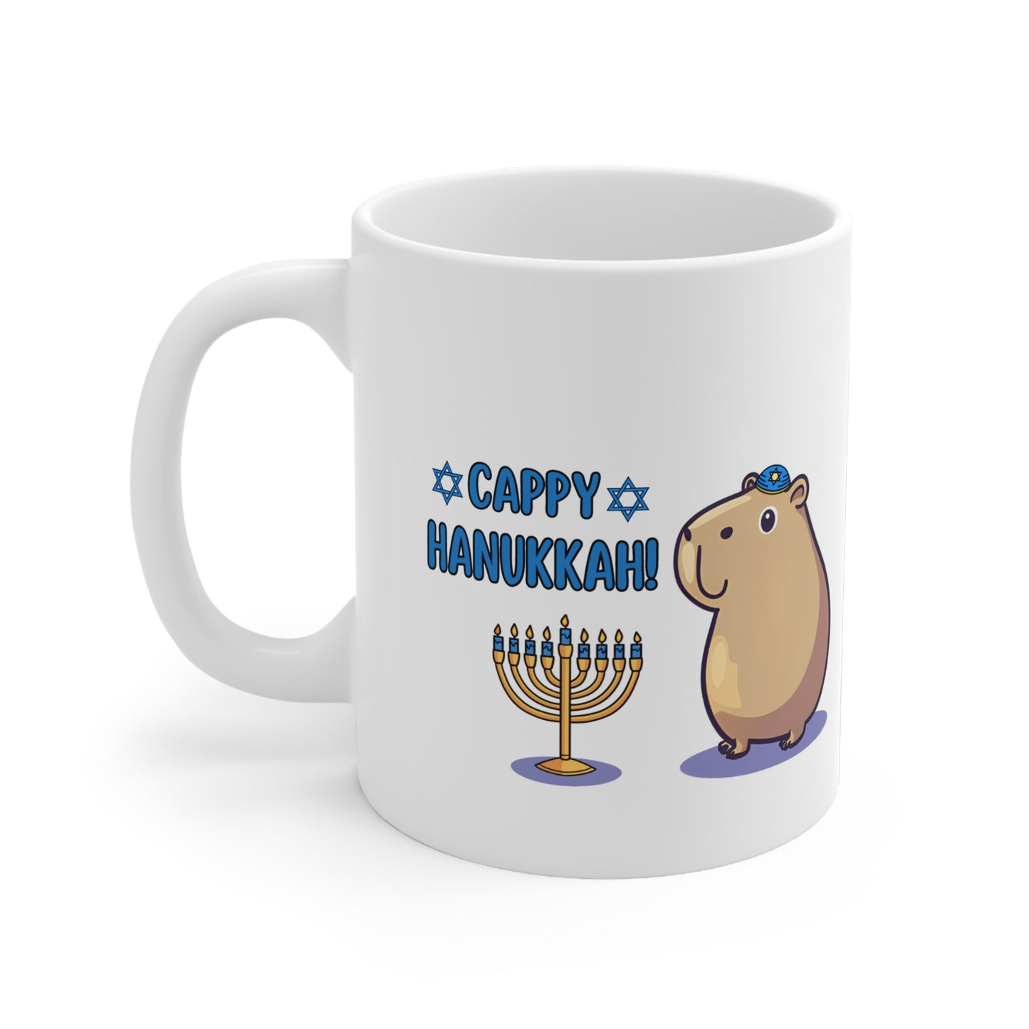 Cappy Hanukkah Capybara 11oz Ceramic Mug