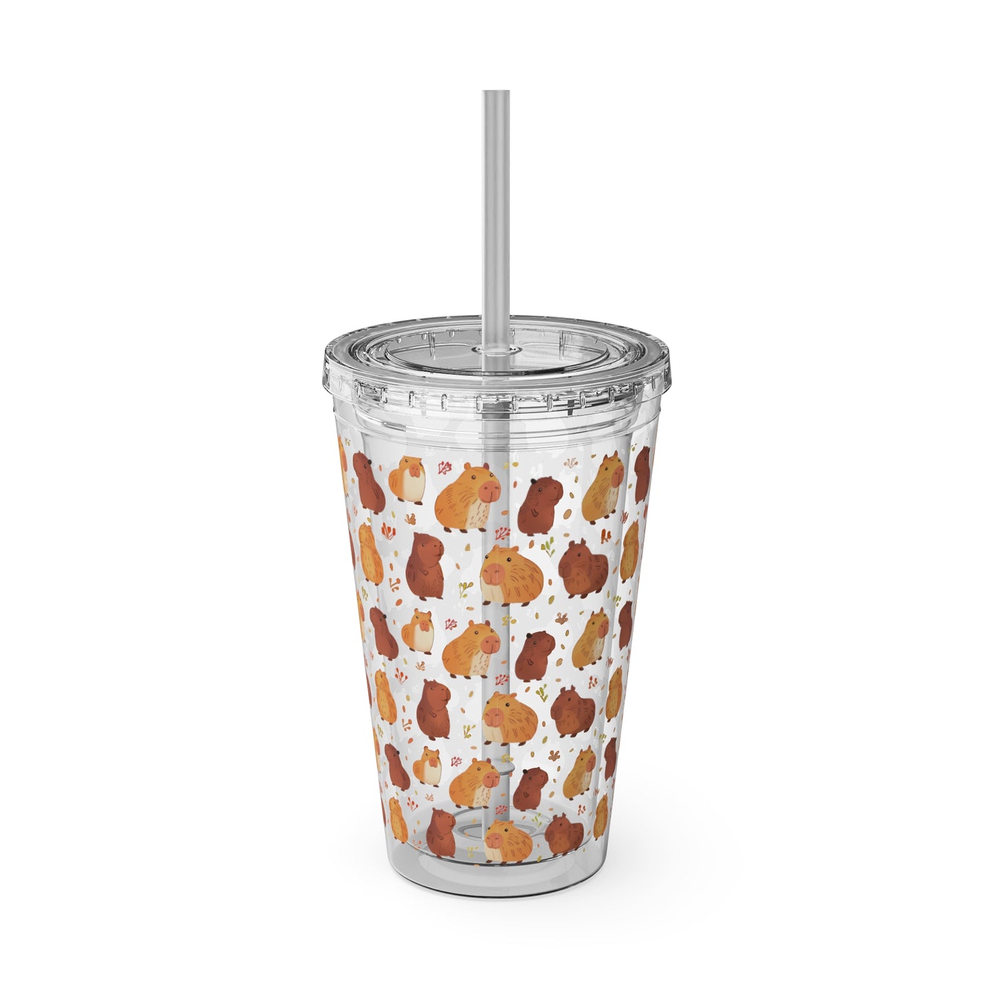 Kawaii Capybaras 16oz Tumbler with Straw