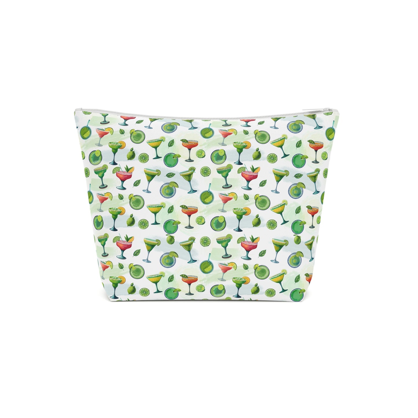 Margarita Cocktail Print Cotton Cosmetic Bag/Makeup Travel Pouch