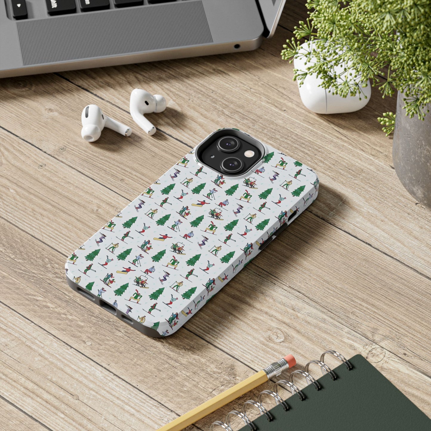 Winter Ski Landscape Print Phone Case