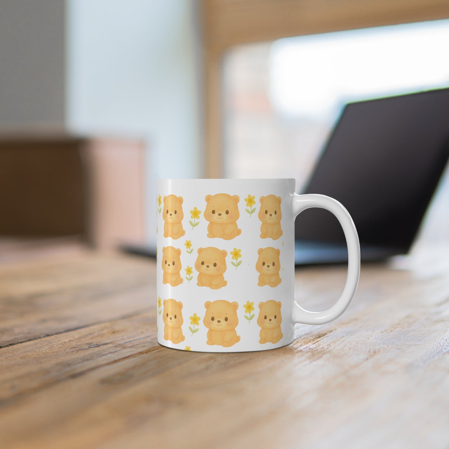 Kawaii Watercolor Style Groundhog Print 11oz Ceramic Mug