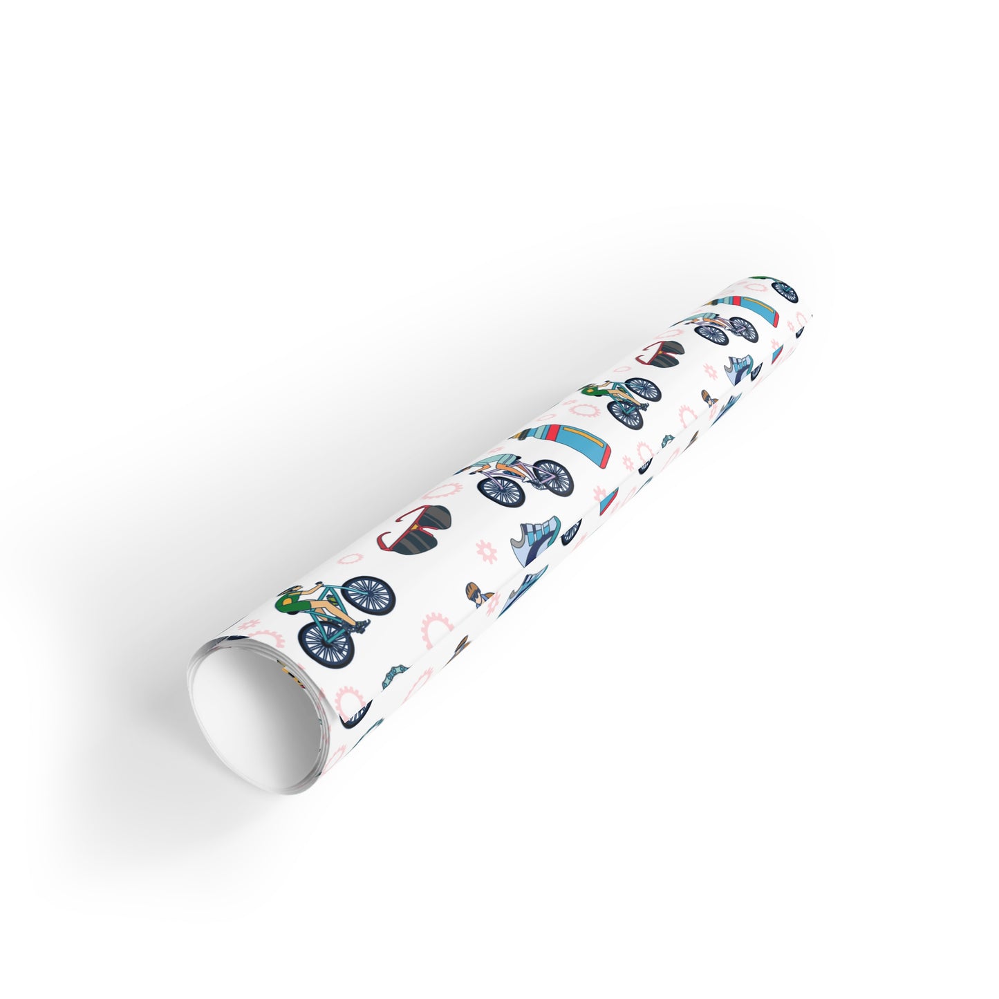 Mountain Biking Print Gift Wrapping Paper Roll