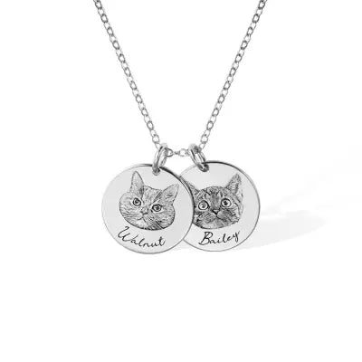 Custom Pet Portrait Necklace