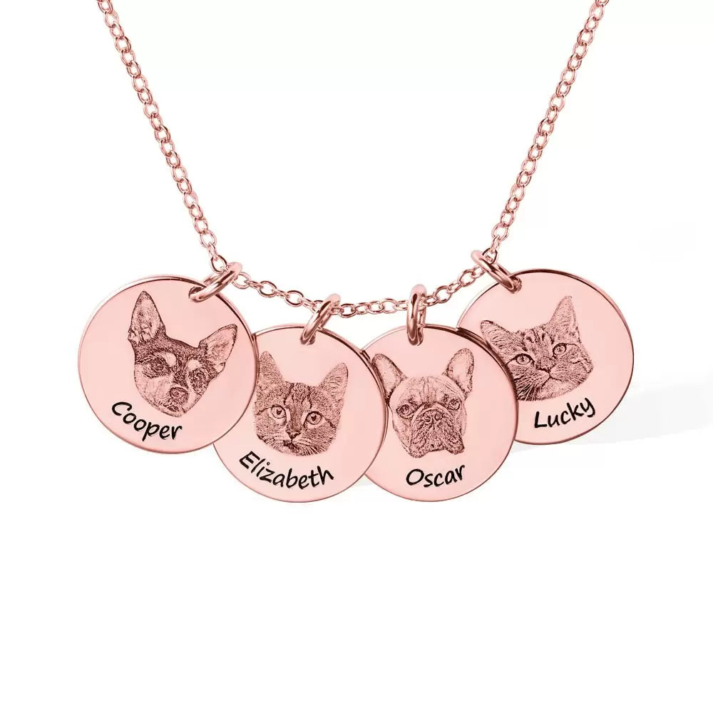 Custom Pet Portrait Necklace