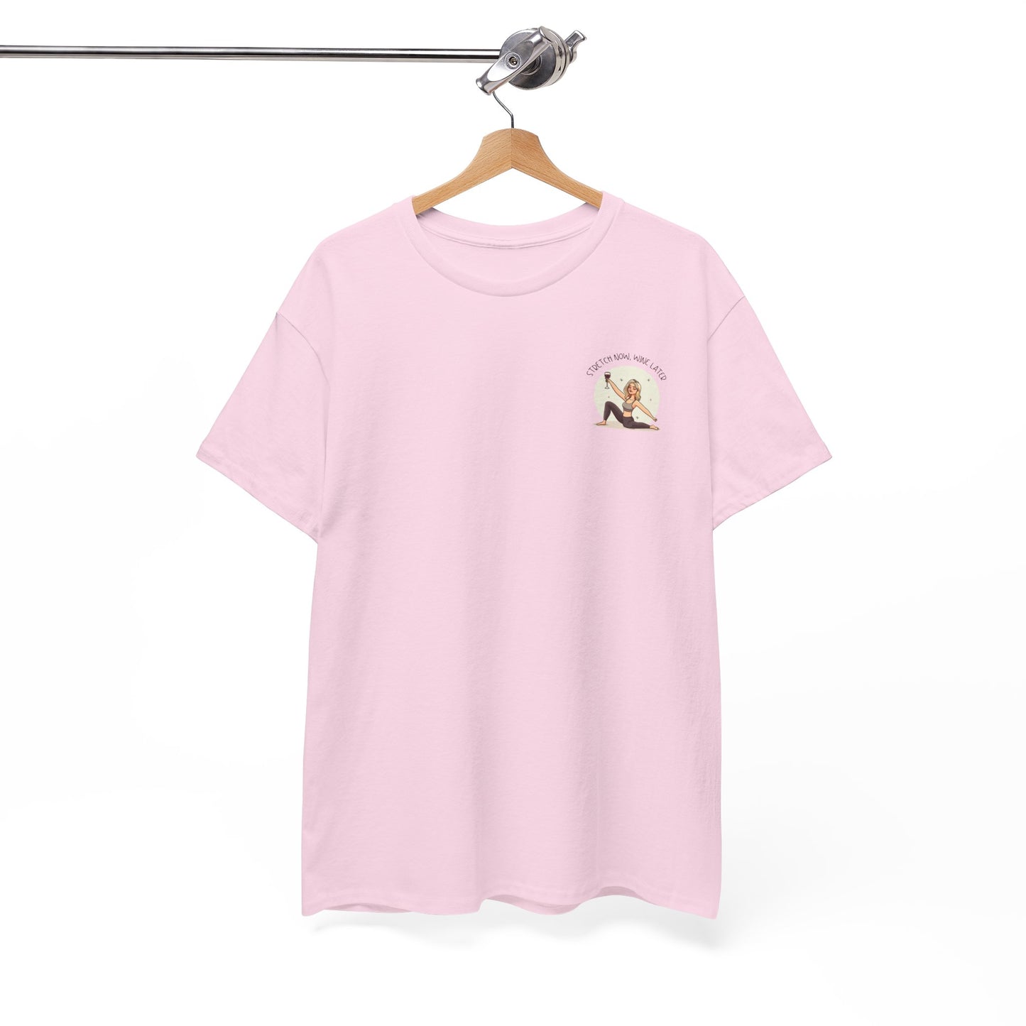 Stretch Now Wine Later Graphic T-Shirt (Blonde)