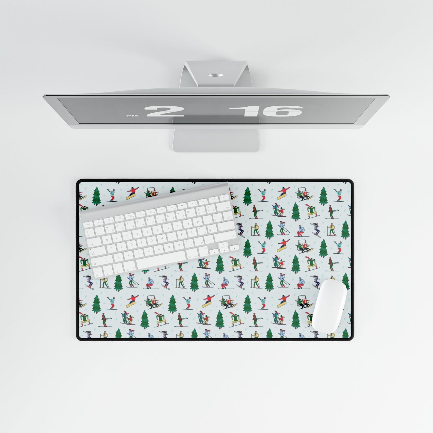 Ski Winter Landscape Themed Desk Mat