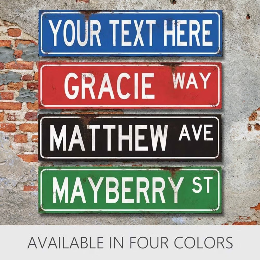 Personalized Rustic Street Sign
