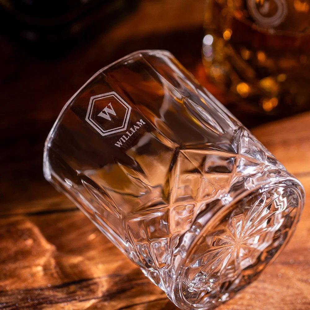 Personalized Name Engraved 10oz Whiskey Glass