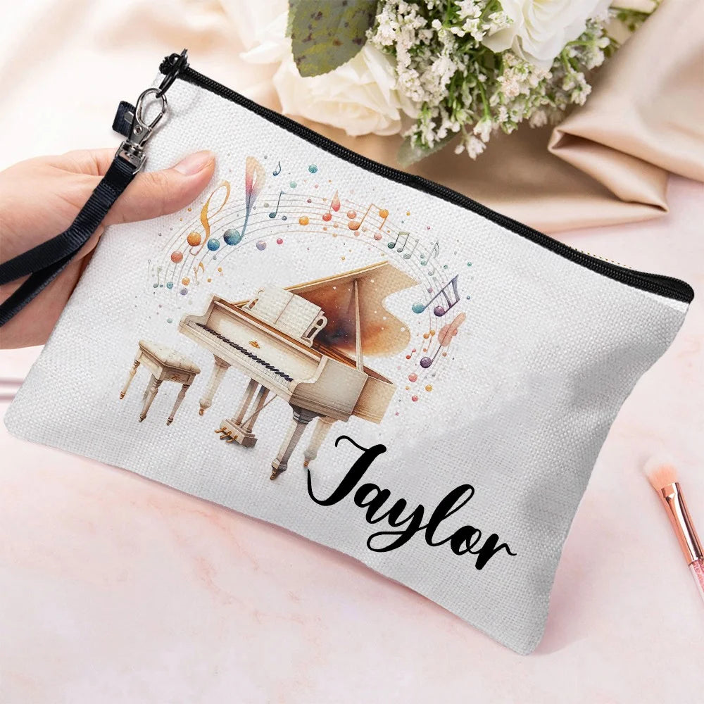 Personalized Musical Instrument Makeup Bag