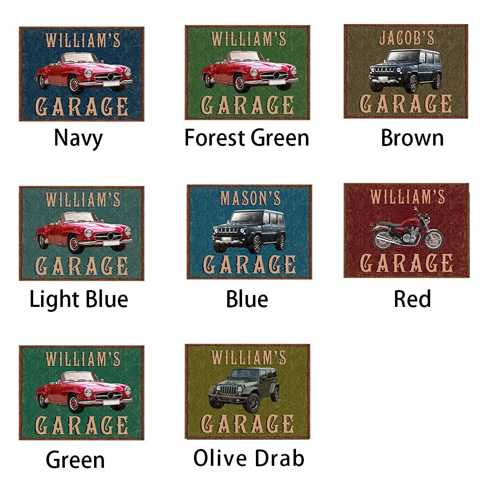 Personalized Garage Sign with Custom Name