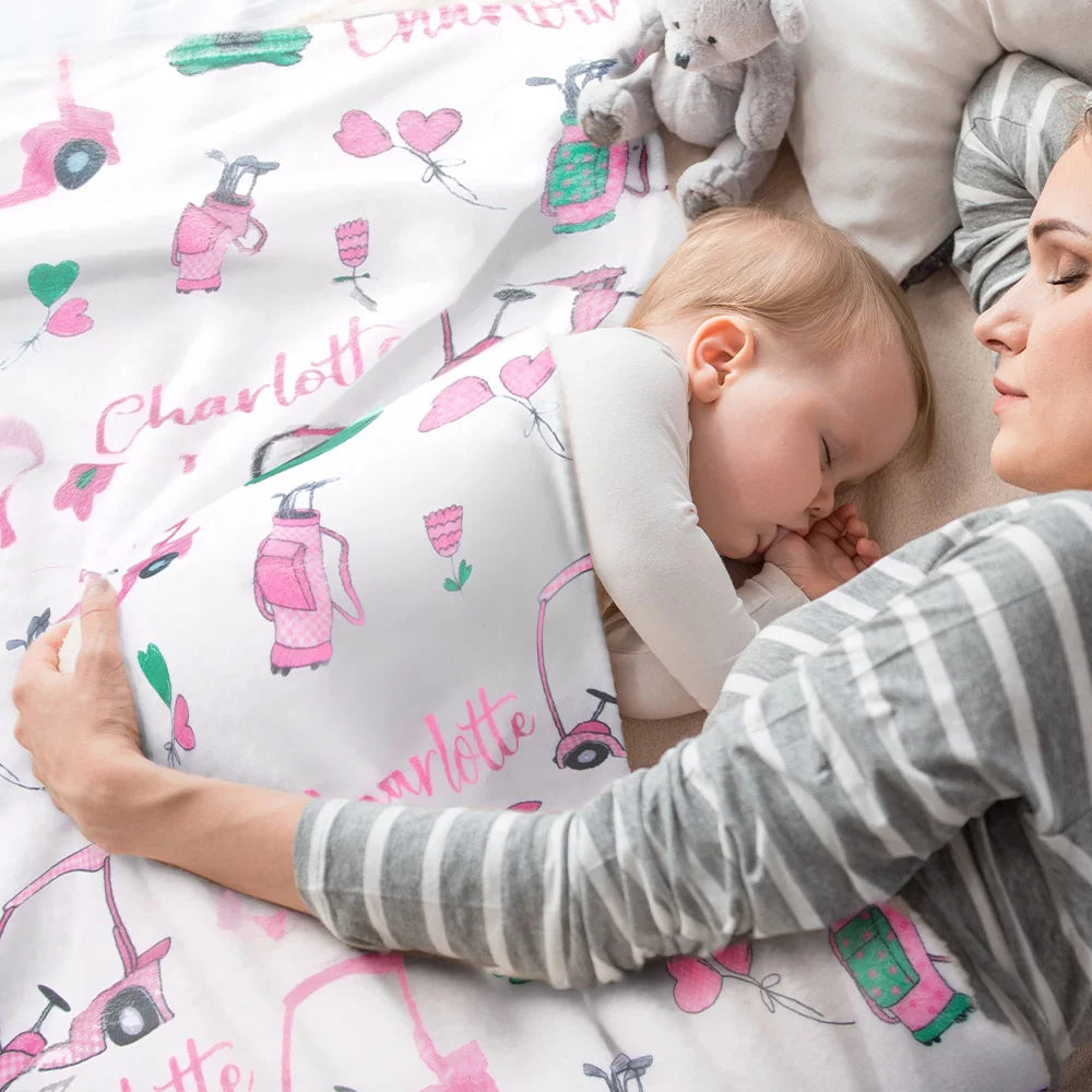 Personalized Golf Swaddle Blanket