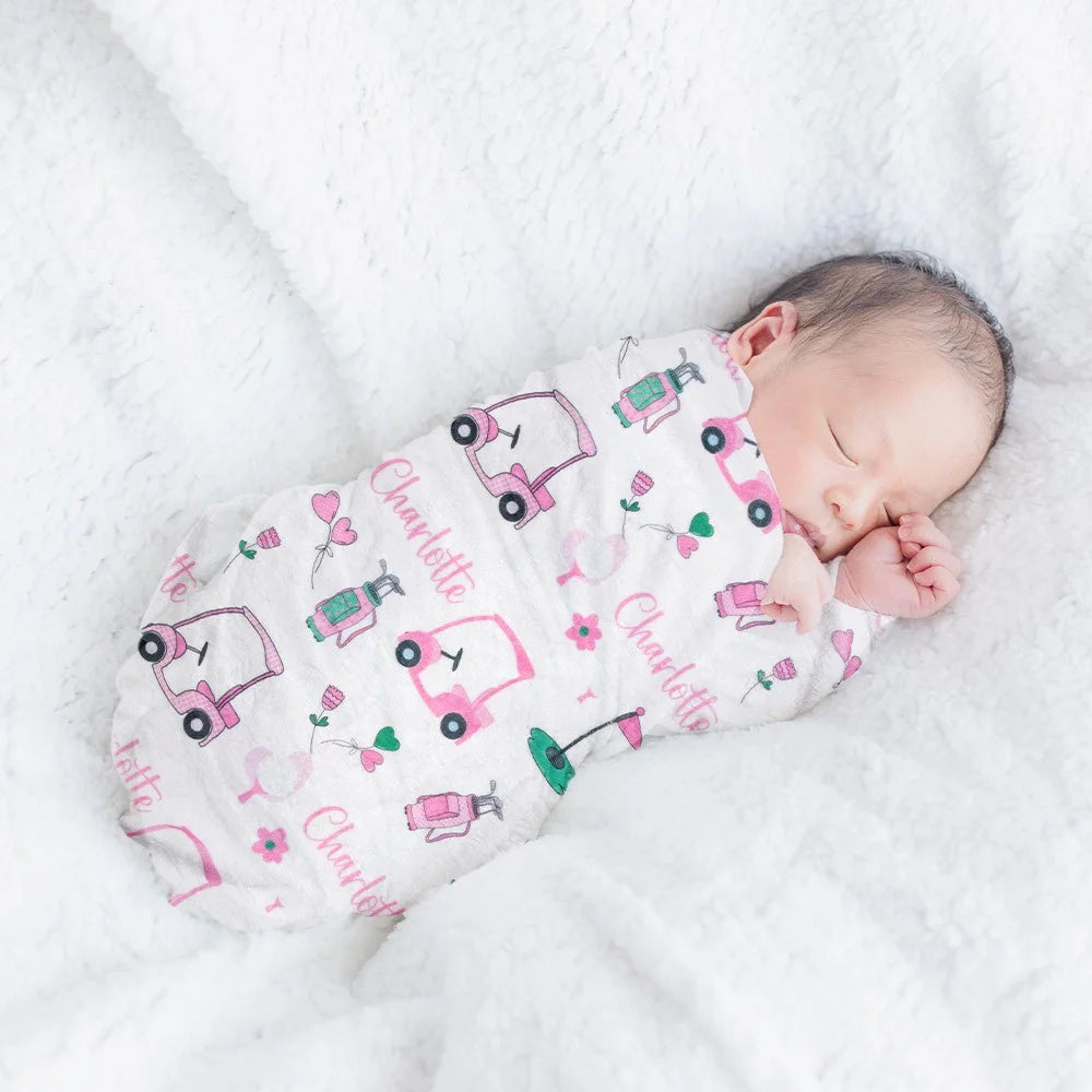 Personalized Golf Swaddle Blanket
