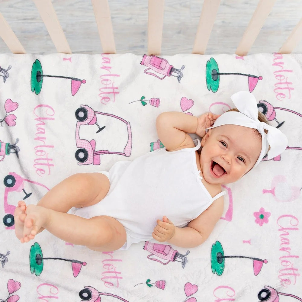 Personalized Golf Swaddle Blanket
