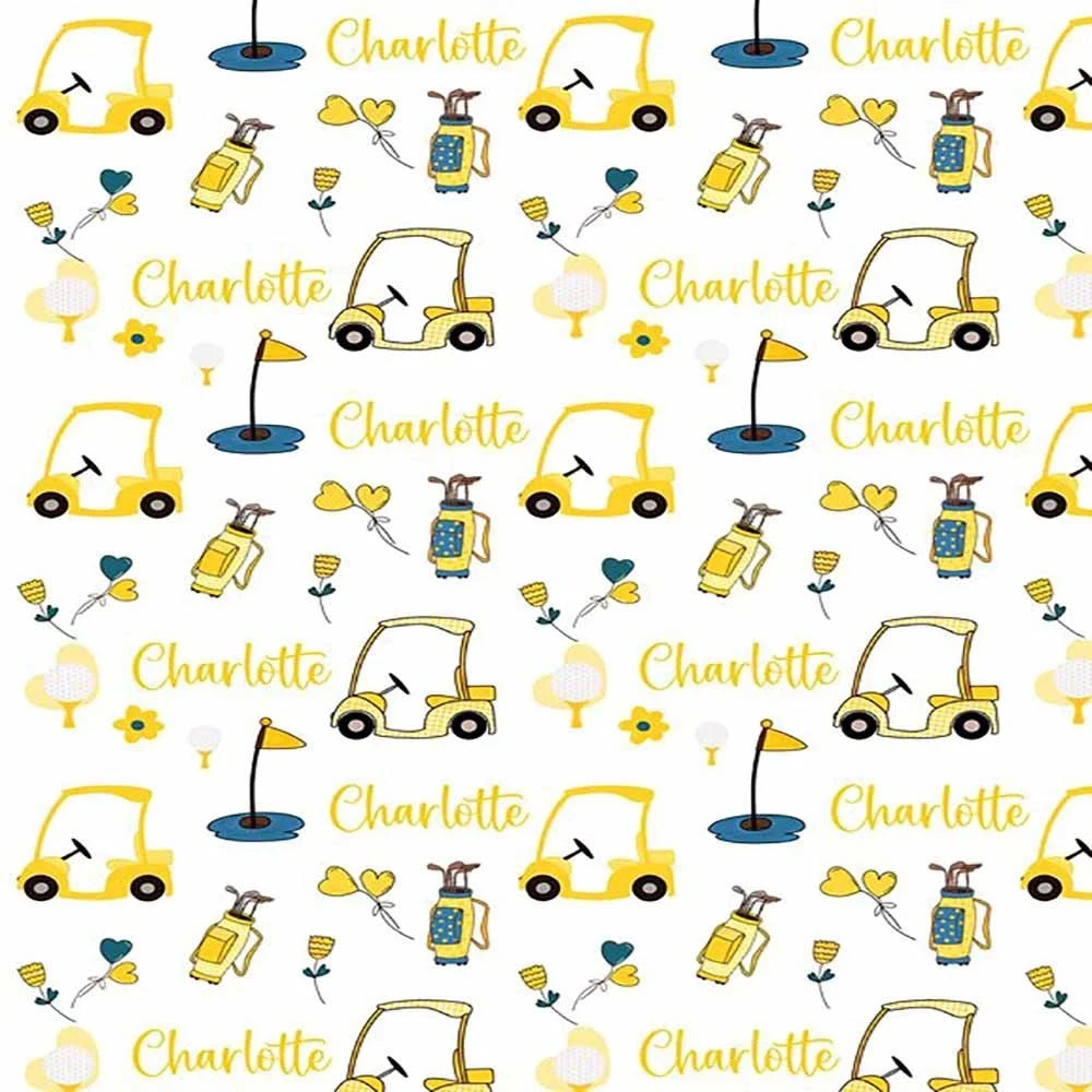 Personalized Golf Swaddle Blanket