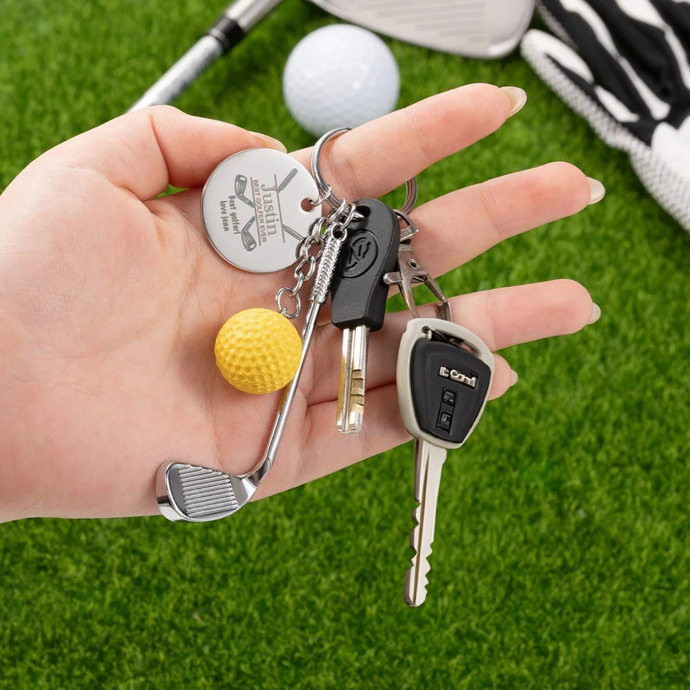 Personalized Best Golfer Ever Keychain