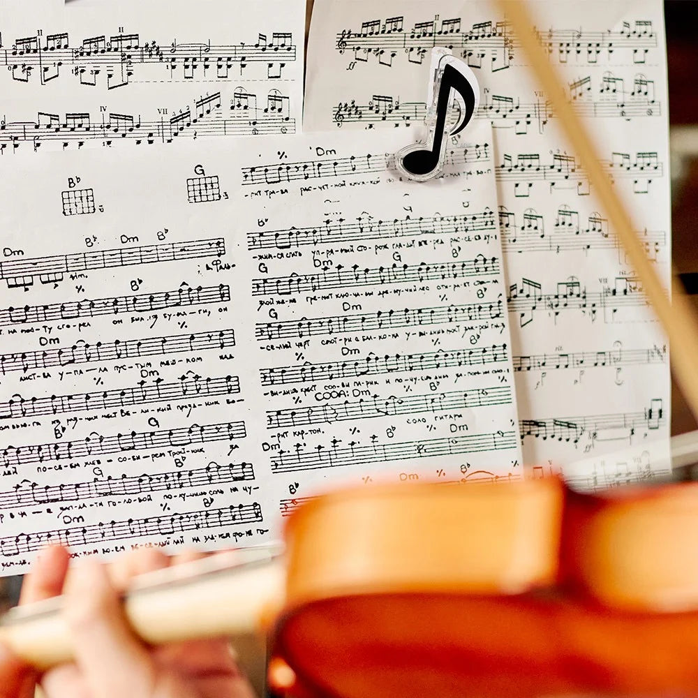 Set of 4 Custom Music Notation Sheet Holders & Ruler