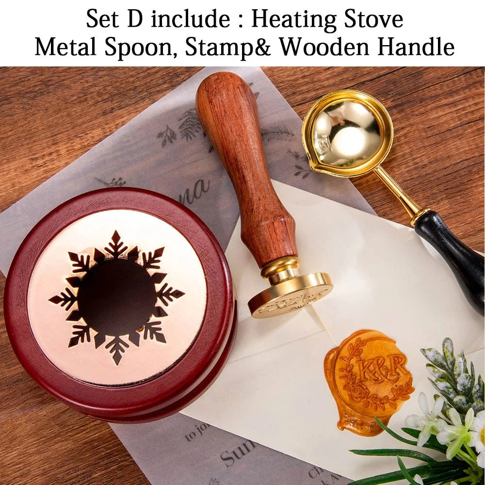 Custom Logo Wax Envelope Seal Stamp Kit