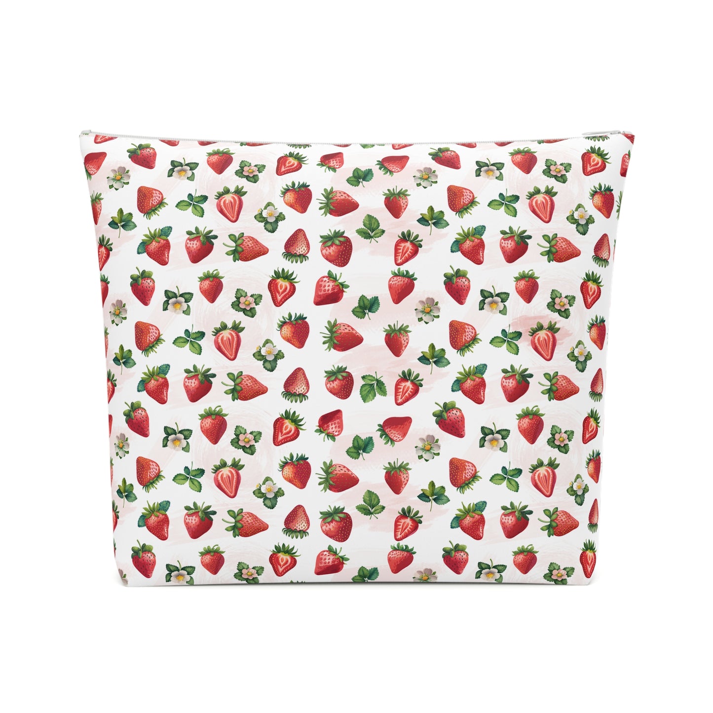 Strawberry Print Cotton Cosmetic Bag/Makeup Travel Pouch