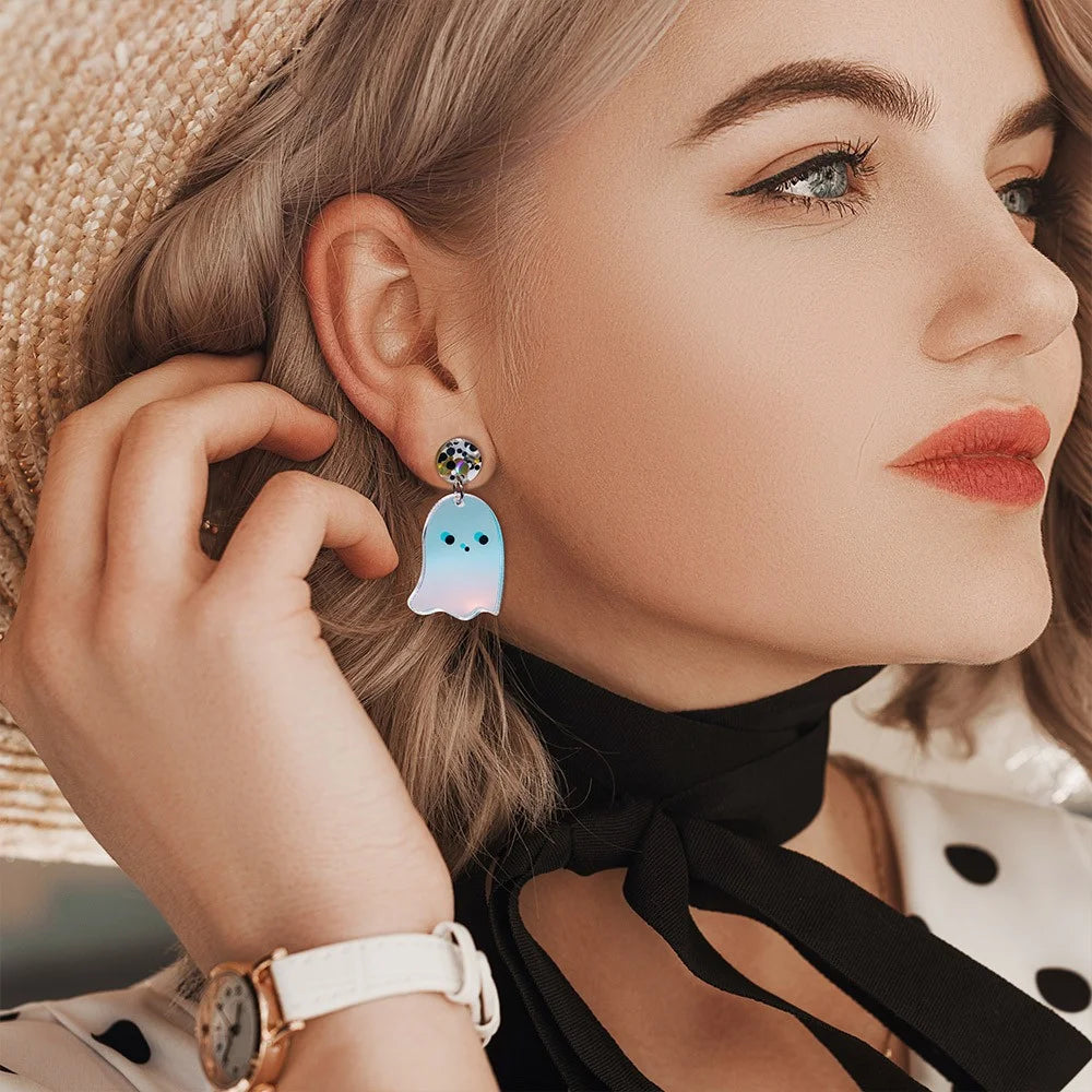 Ghost Acrylic Dangle Earrings