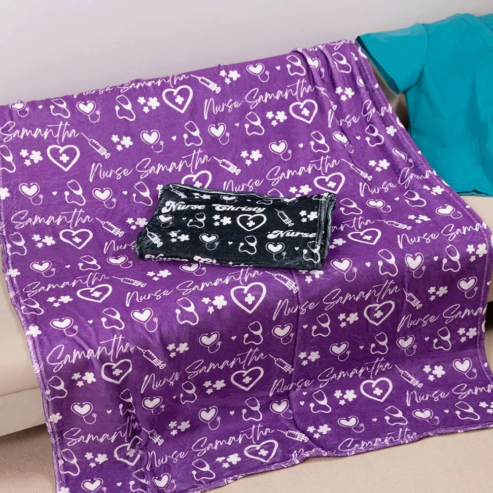 Personalized Name Nurse Blanket