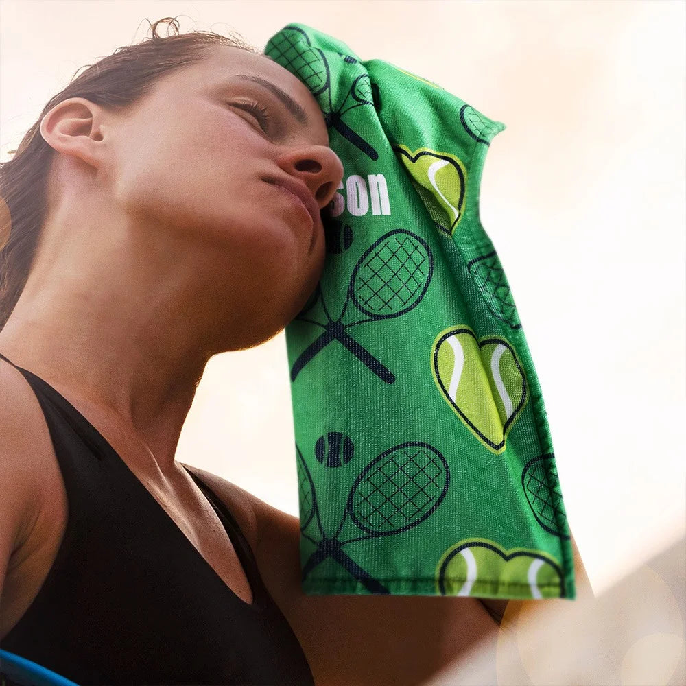 Personalized Microfiber Tennis Towel with Name