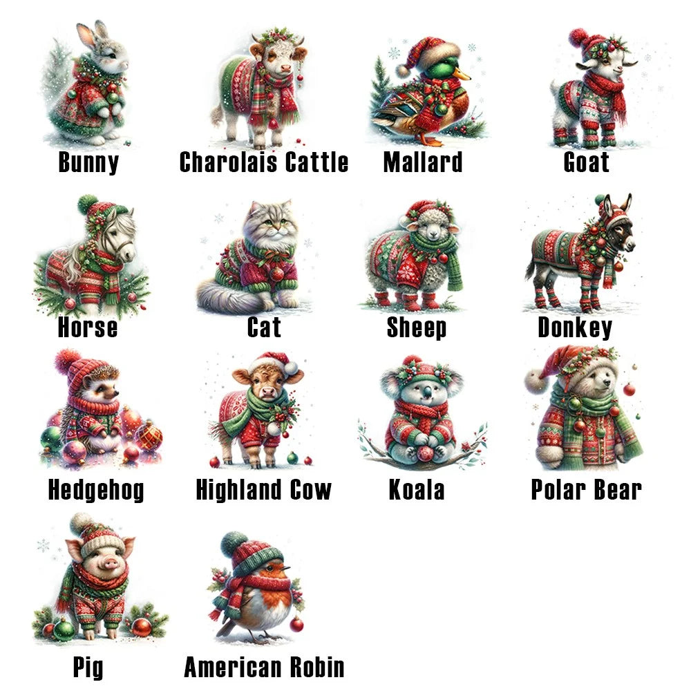 Sweater Animals Christmas Tree Ornament