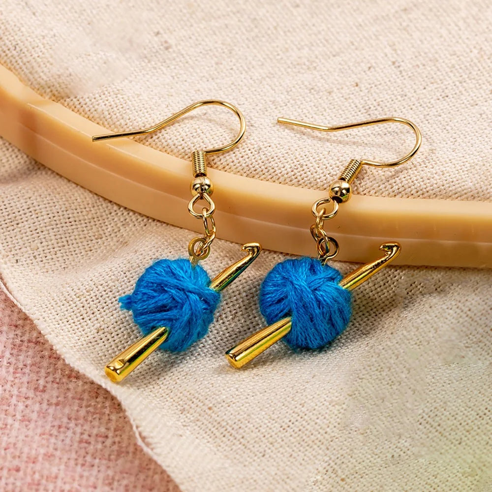 Tiny Yarn Balls Earrings