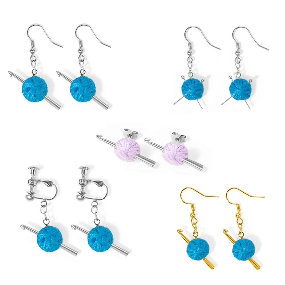 Tiny Yarn Balls Earrings